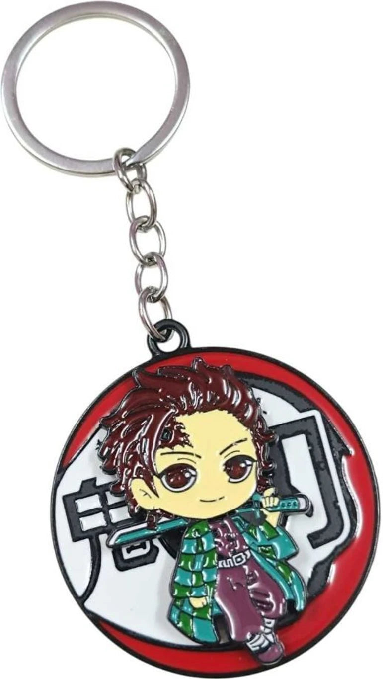 Tanjiro Metal Rotating Keychain | Demon Slayer Anime Key Ring. Key Chain