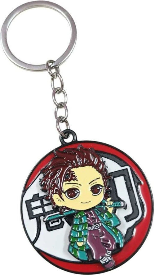 Tanjiro Metal Rotating Keychain | Demon Slayer Anime Key Ring. Key Chain